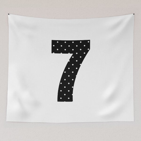 Item preview, Number Seven White Dots  designed and sold by uunaa.