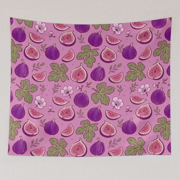 Item preview, Watercolor Purple Figs & Leaves designed and sold by PipermintPress.