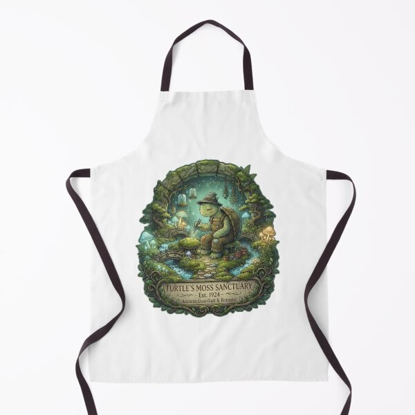 Item preview, Turtle's Moss Sanctuary | Ancient Guardian & Botanist | Enchanted Moss Garden | Cottagecore Fantasy Sticker designed and sold by MrDev.