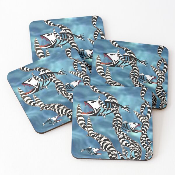Item preview, Tribal fish in tribal weeds designed and sold by Glenbobagins.