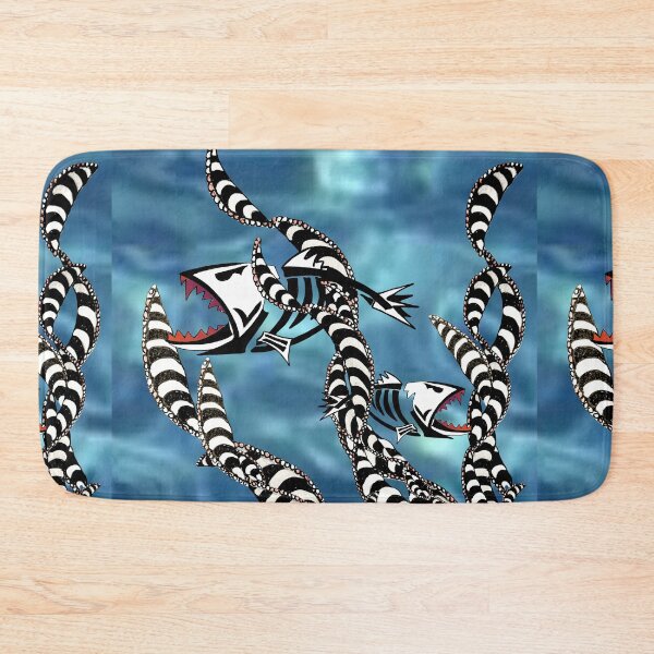 Item preview, Tribal fish in tribal weeds designed and sold by Glenbobagins.