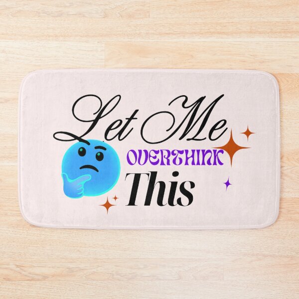 Item preview, Let Me Overthink This Funny Relatable Quote Y2K Typography Art designed and sold by Dream Weave Studio.