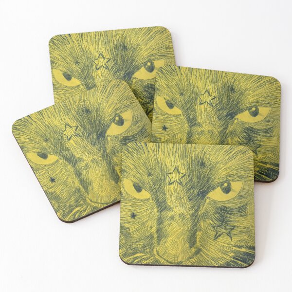 Item preview, Green Star Cat designed and sold by eleadoesart.