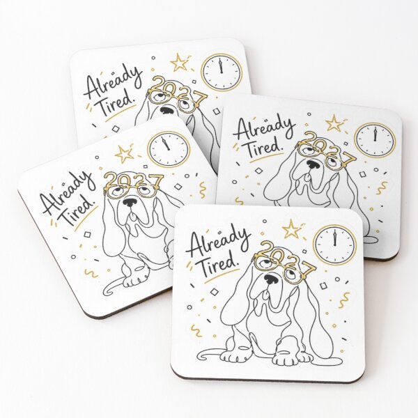 Item preview, Already Tired New Year Dog Design designed and sold by Snurly.