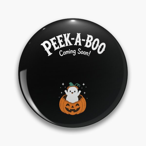 Item preview, Peek A Boo Coming Soon Halloween Pregnancy Reveal designed and sold by FreshVibe Prints.