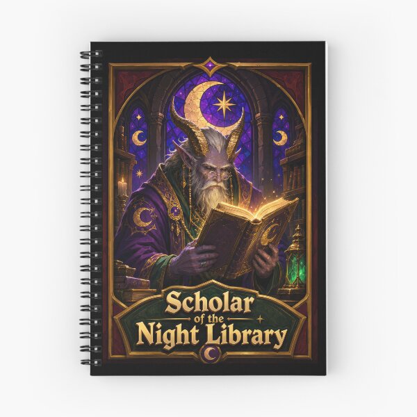 Item preview, Scholar of the Night Library Fantasy Poster  designed and sold by Sketchlegacy.