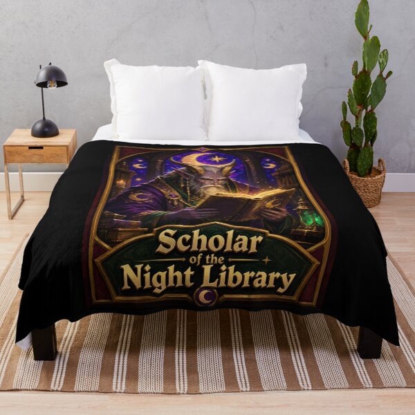 Item preview, Scholar of the Night Library Fantasy Poster designed and sold by Sketchlegacy.