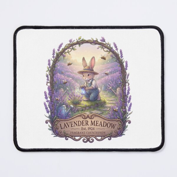 Item preview, Lavender Meadow | Fragrant Countryside | Cottagecore Bunny Gardener | Lavender Field Fantasy Sticker designed and sold by MrDev.