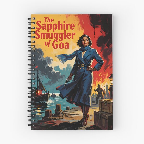 Item preview, The Sapphire Smuggler of Goa – Vintage Indian Pulp Adventure Illustration designed and sold by Rc108.