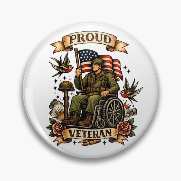 Item preview, Proud veteran wheelchair  designed and sold by mobilitymonster.