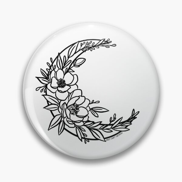 Item preview, Boho Moon and Magnolias - Black and White designed and sold by breezecrafty23.