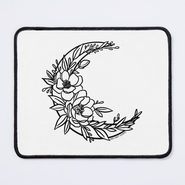 Item preview, Boho Moon and Magnolias - Black and White designed and sold by breezecrafty23.