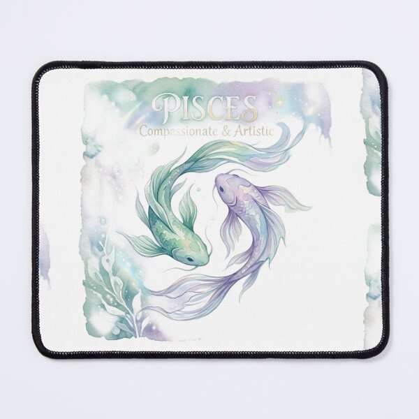Item preview, Pisces Zodiac Sign – Compassionate & Artistic | Daily Horoscope Astrology | Pisces Watercolor Fish Design designed and sold by Bhaskar Digital Art.