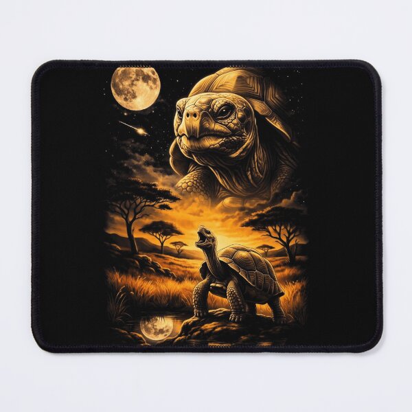 Item preview, Ancient Tortoise Howling At Moon Savanna Night designed and sold by d247.