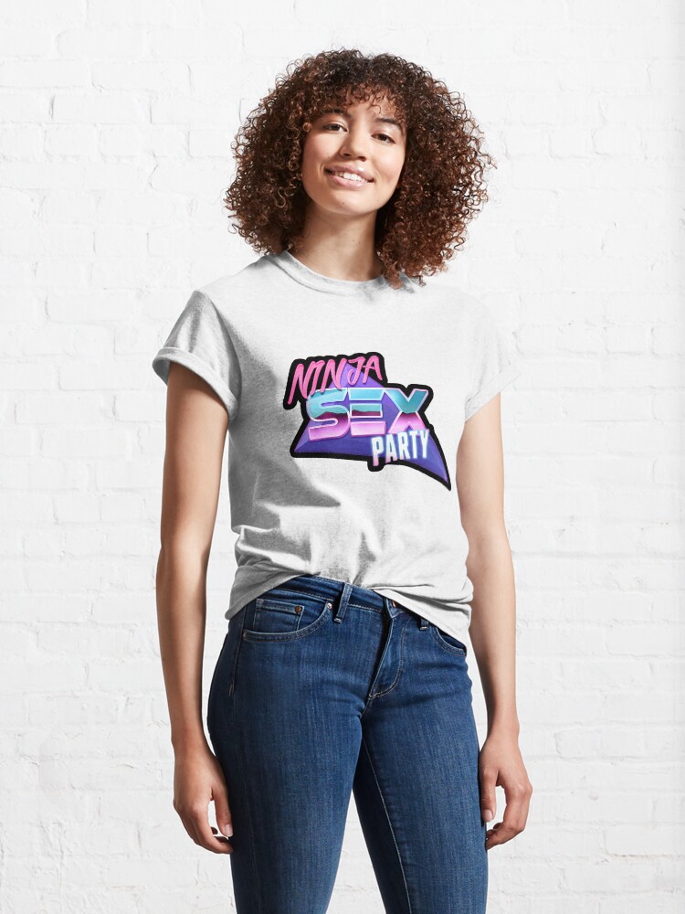 Alternate view of Ninja Sex Party - Retro Classic T-Shirt