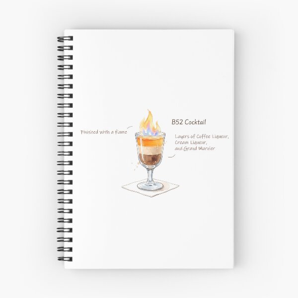 Item preview, B52 Cocktail Recipe Watercolor Art designed and sold by HornbillDesign.
