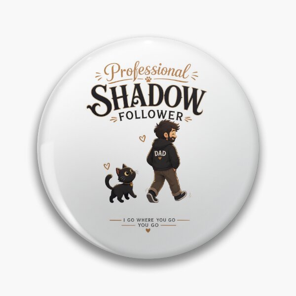 Item preview, Professional Shadow Follower Black Cat Dad Kawaii T-Shirt designed and sold by Ashley critters.