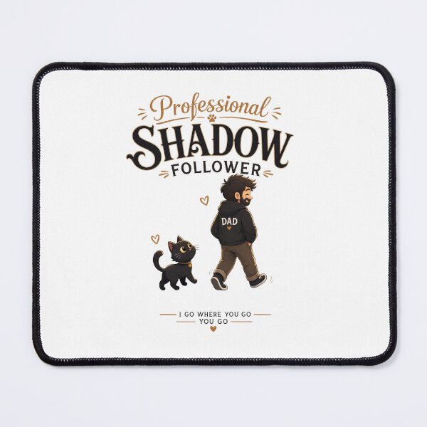 Item preview, Professional Shadow Follower Black Cat Dad Kawaii T-Shirt designed and sold by Ashley critters.