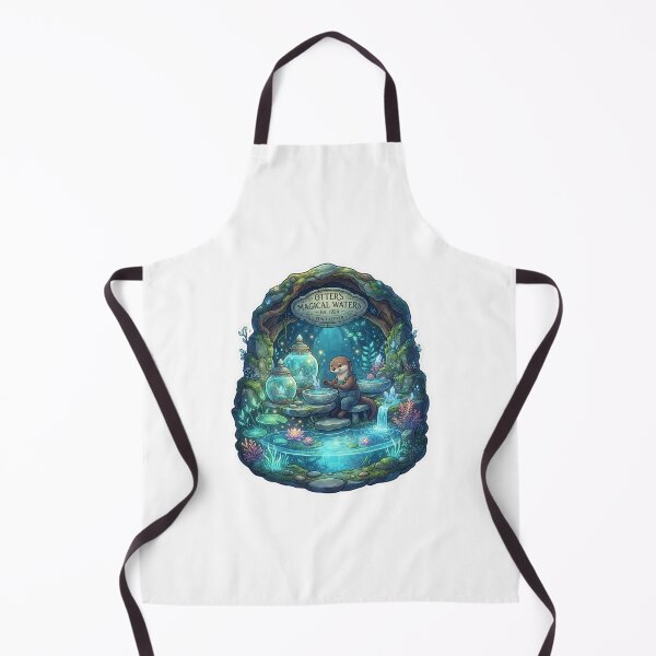 Item preview, Otter's Magical Waters | Enchanted Pond Keeper | Cottagecore Water Garden | Fantasy Otter Sticker designed and sold by MrDev.