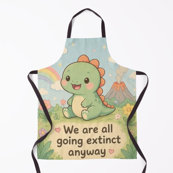Item preview, Cute Dinosaur Dark Humor Shirt, We Are All Going Extinct Anyway, Existential Kawaii Dino, Funny Adult Life Design designed and sold by LuxeBuzz.