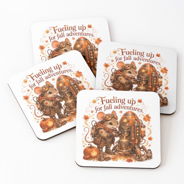 Item preview, Fueling Up For Fall Adventures Steampunk Mouse Coffee Espresso designed and sold by AQUILAKREO.