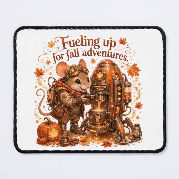 Item preview, Fueling Up For Fall Adventures Steampunk Mouse Coffee Espresso designed and sold by AQUILAKREO.