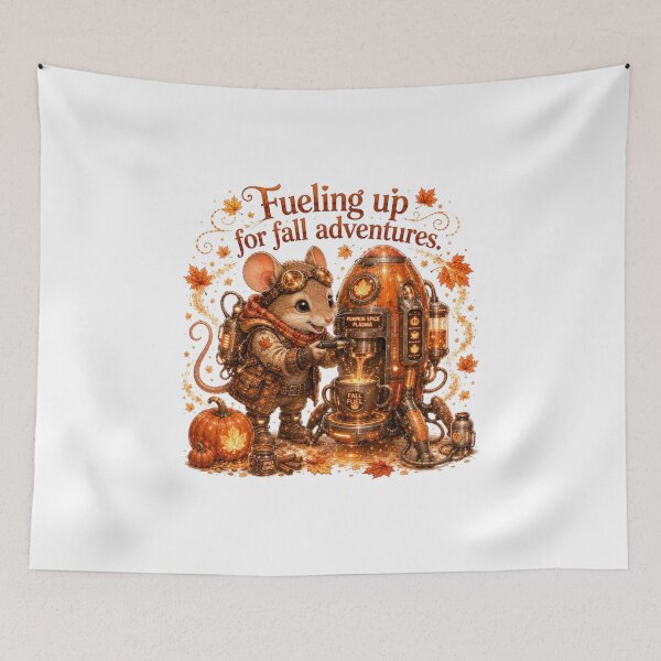 Item preview, Fueling Up For Fall Adventures Steampunk Mouse Coffee Espresso designed and sold by AQUILAKREO.