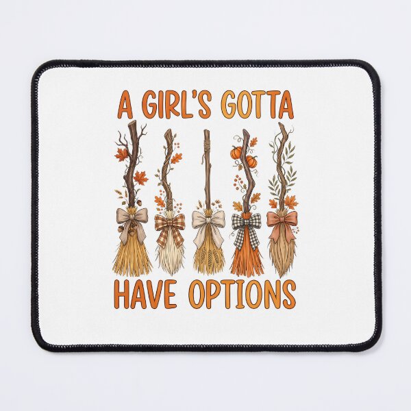 Item preview, A Girl’s Gotta Have Options Fall Brooms designed and sold by NightSpell.