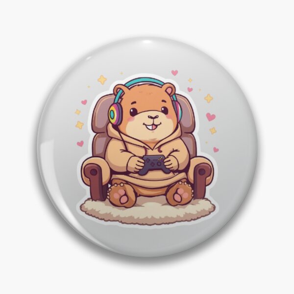 Item preview, Cute Gamer Capybara Sticker | Kawaii Gaming Capybara Gift designed and sold by Stylestickers55.