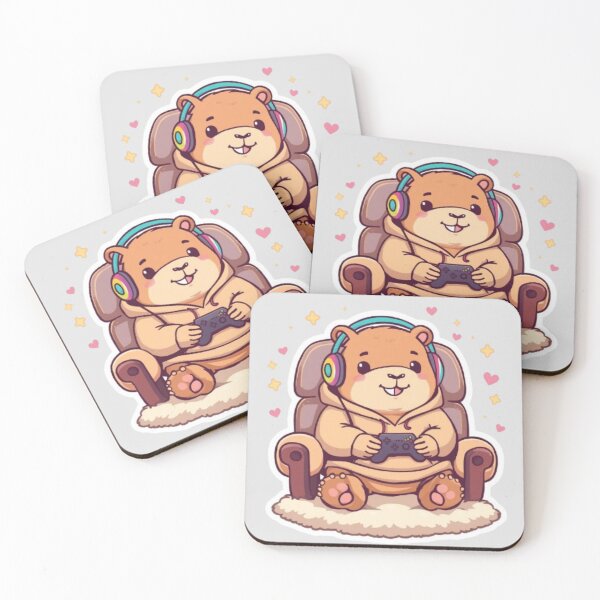 Item preview, Cute Gamer Capybara Sticker | Kawaii Gaming Capybara Gift designed and sold by Stylestickers55.
