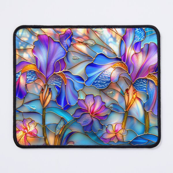 Item preview, Iris Stained Glass Floral Design designed and sold by MargaretWiktor.