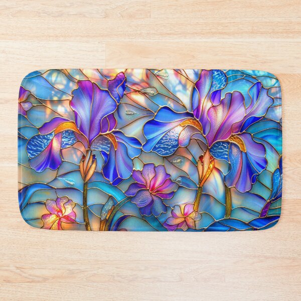 Item preview, Iris Stained Glass Floral Design  designed and sold by MargaretWiktor.