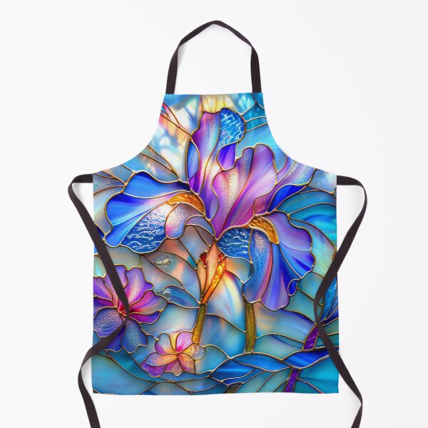 Item preview, Iris Stained Glass Floral Design designed and sold by MargaretWiktor.