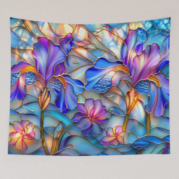 Item preview, Iris Stained Glass Floral Design  designed and sold by MargaretWiktor.