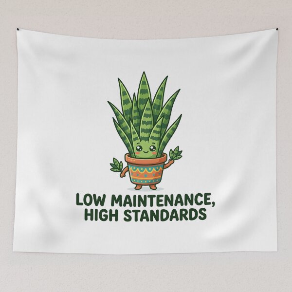 Item preview, Low Maintenance High Standards | Funny Snake Plant Design designed and sold by Peace-of-mind.