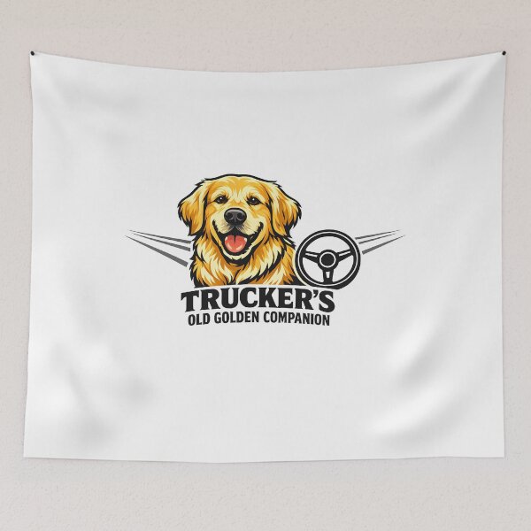 Item preview, Trucker's Old Golden Companion Golden Retriever Trucker Gift T-Shirt designed and sold by Sahil Randhawa.