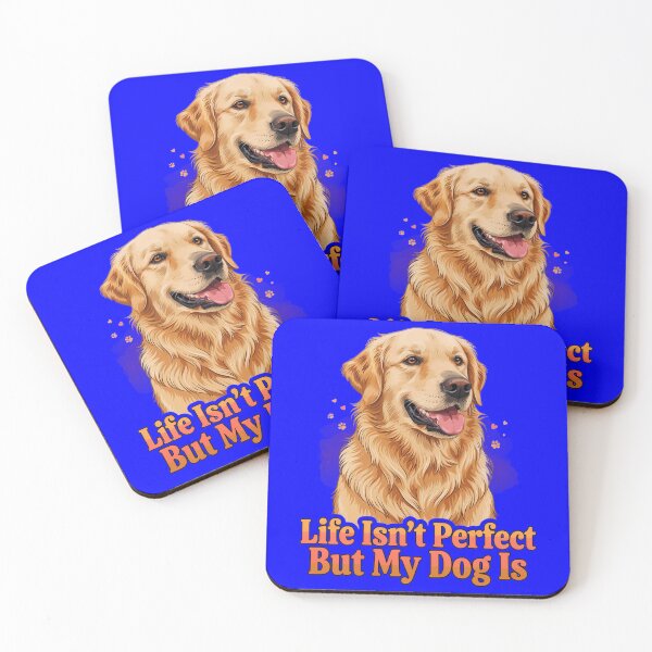 Item preview, Golden Retriever Art Design Life Isn't Perfect But My Dog Is designed and sold by fantasticdesign.