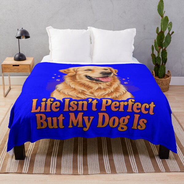 Item preview, Golden Retriever Art Design Life Isn't Perfect But My Dog Is designed and sold by fantasticdesign.