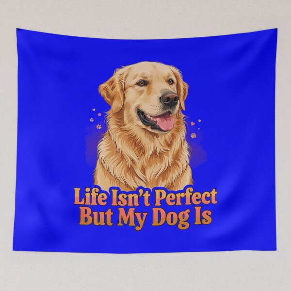 Item preview, Golden Retriever Art Design Life Isn't Perfect But My Dog Is designed and sold by fantasticdesign.