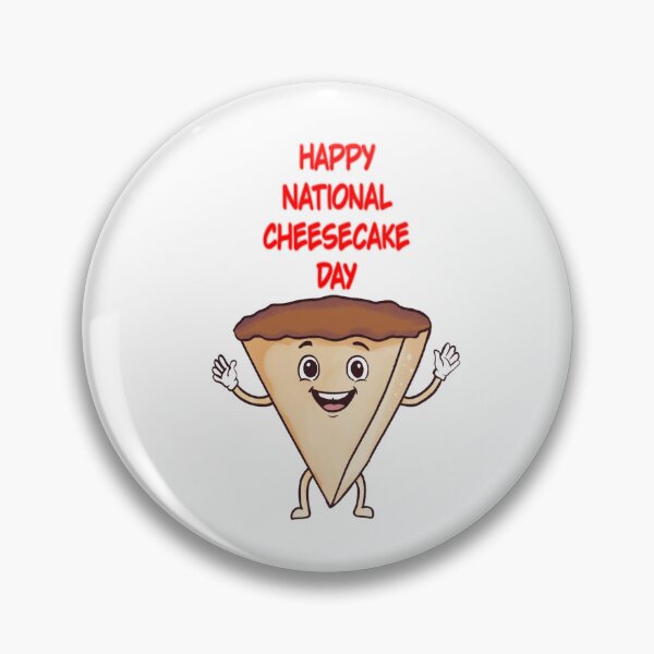 Item preview, Happy National Cheesecake Day Cute Dessert Illustration designed and sold by pilar-tebar.design.