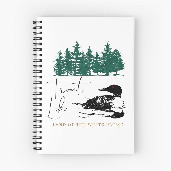 Item preview, Trout Lake Land of the White Plume 13652 Adirondack foothills Northern New York loon trees designed and sold by CreativeCurious.