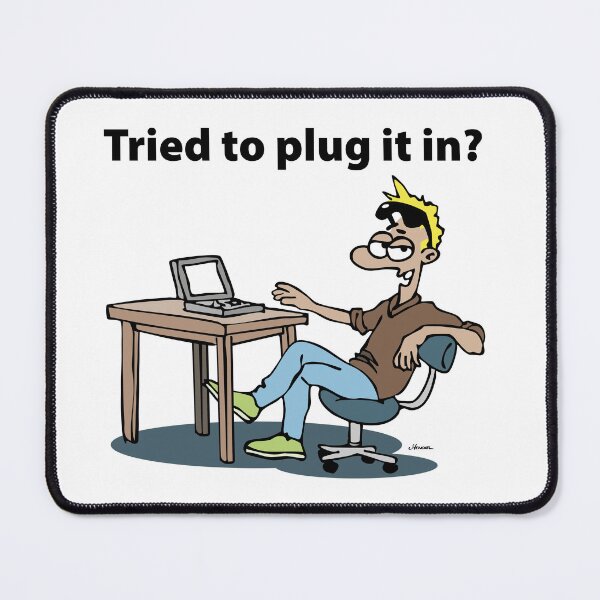Item preview, Tech Support Cartoon Man designed and sold by DoubleCap Design.