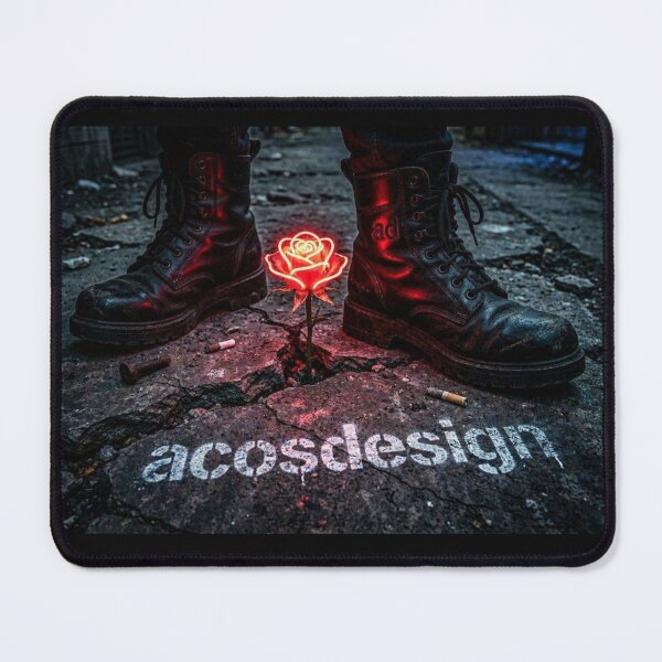 Item preview, Neon Rose & Combat Boots - Urban Cyberpunk Grunge designed and sold by AcosDesign.