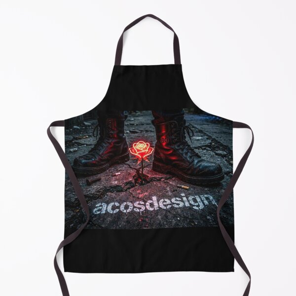 Item preview, Neon Rose & Combat Boots - Urban Cyberpunk Grunge designed and sold by AcosDesign.