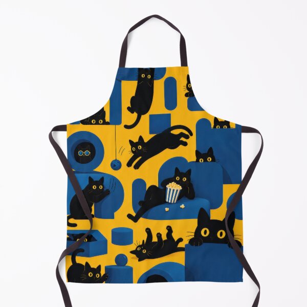 Item preview, Playful Black Cats Pattern #1 designed and sold by Andy Gambino Art.