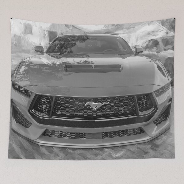 Item preview, 2025 Grabber Blue Ford Mustang GT 5.0 Premium Sports Car Art designed and sold by RichFrancoCars.