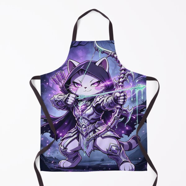 Item preview, The Dark Ranger Cat - Epic Fantasy Archer Illustration designed and sold by ABYSSLAB.