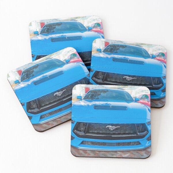 Item preview, 2025 Grabber Blue Ford Mustang GT 5.0 Premium Sports Car Art designed and sold by RichFrancoCars.