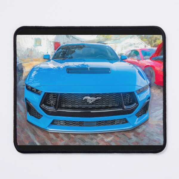 Item preview, 2025 Grabber Blue Ford Mustang GT 5.0 Premium Sports Car Art designed and sold by RichFrancoCars.