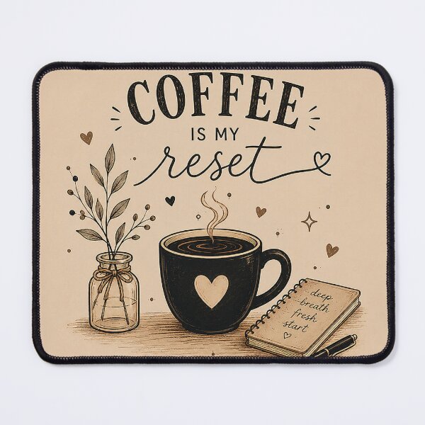 Item preview, Coffee Is My Reset Cozy Coffee Lover Vintage Typography Design designed and sold by Sara-Ai.